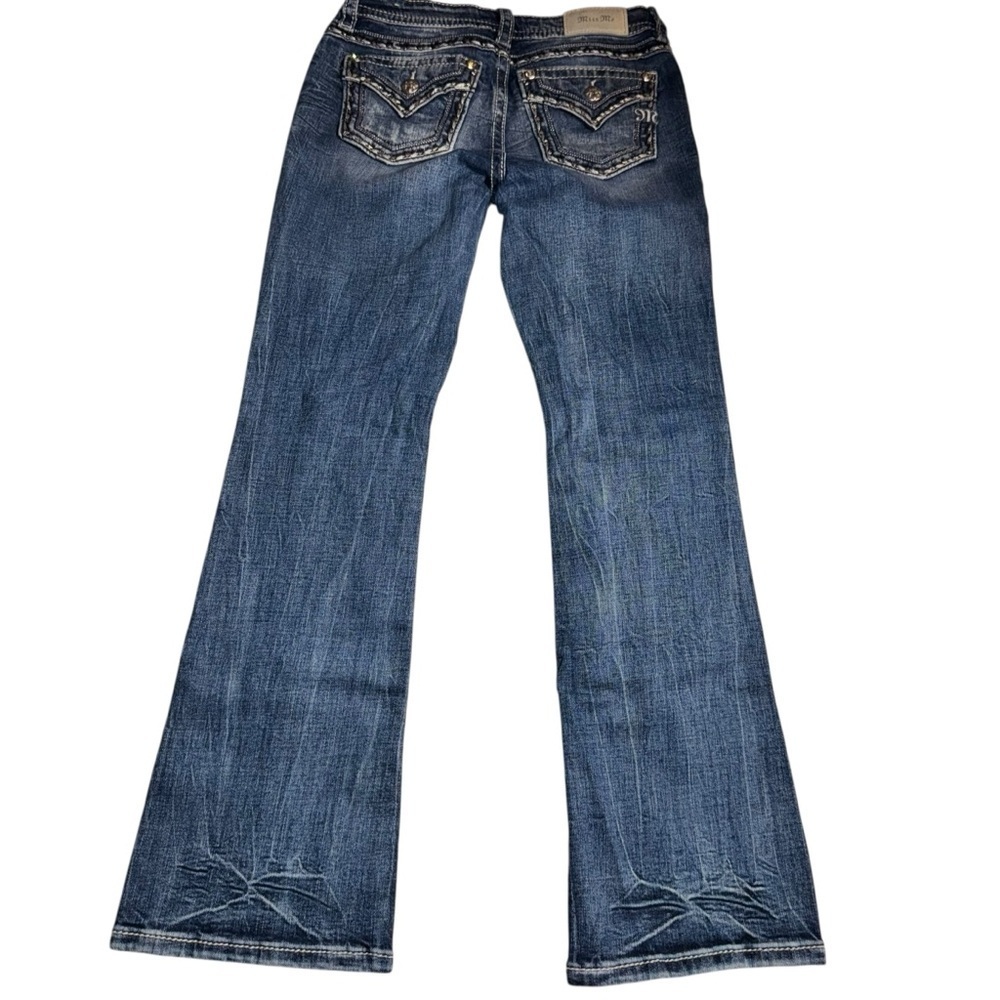 📌Miss Me Denim Jeans Women SZ 26X28 Plus Blue Low Rise Bootcut